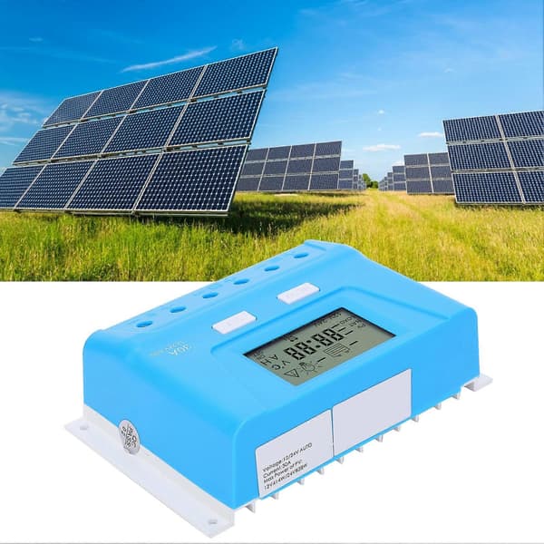 Solpanel Regulator Ladecontroller Industriforsyning PWM 12/24V 30A TY-2430