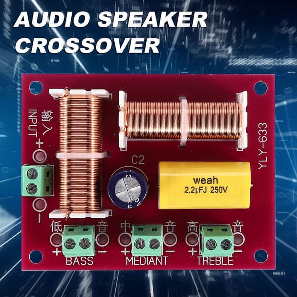 2 stk. 200W 3-vejs Audio Højttaler Delefilter Diskant + Mellemregister + Bas Delefilter Højttalere Filter Frekvens