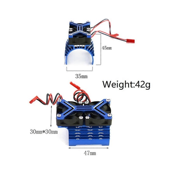 540 550 3650 3660 3670 Motor Køleplade Køleventilator 36mm Motor til 1/8 1/10 RC Bil Axial SCX10 TRX4