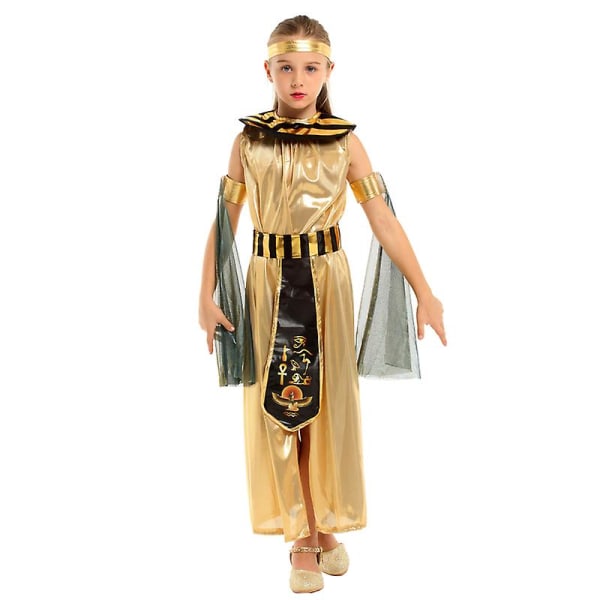 Karneval Halloween jente gresk gudinne Athena kostyme egyptisk romersk myte Prinsesse Bokuke Cosplay Fancy festkjole Orange XL