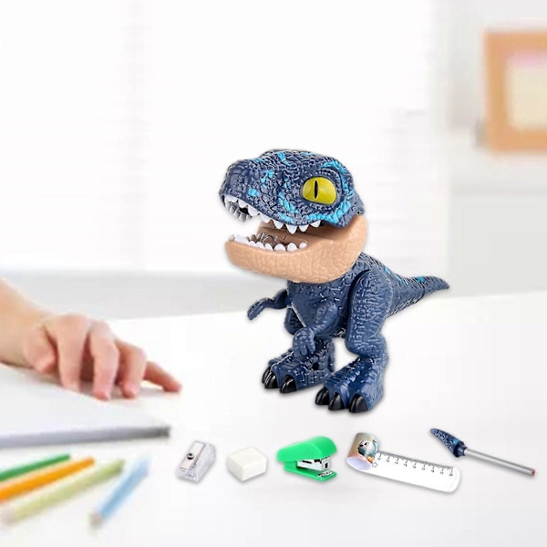 Pedagogisk DIY Demontering Dinosaurleker Skrivesaker 5 i 1 til Jul Blå