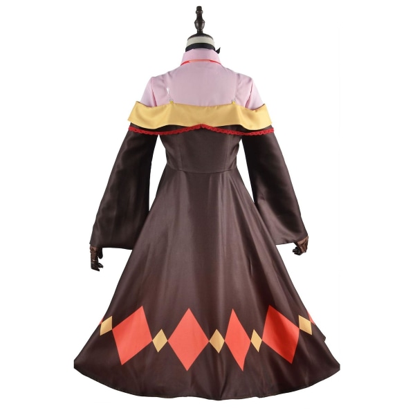 Cosdaddy Anime Kono Subarashii Bakuen Megumin Cosplay kostym Vuxen kvinnor Klänning Kappa Hatt Kostymer Halloween Carnival kostym T2 XL