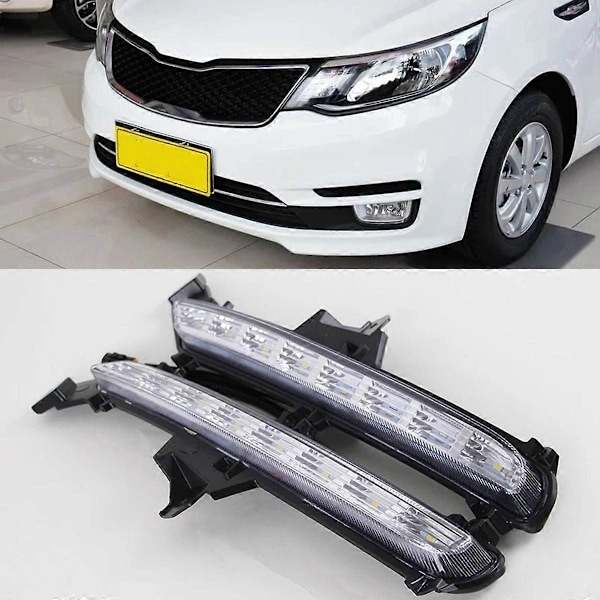 2 stk. Bil Styling DRL Kørelys Tågelygte til KIA RIO K2 2015 2016