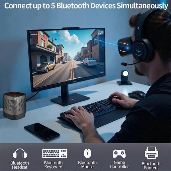 USB Bluetooth 6.0 Dongle Bluetooth 6.0 Adapter Mottaker Sender for Bluetooth Tastatur Mus Hode