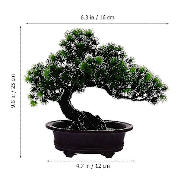 Keinotekoinen mänty ruukussa Bonsai Koti Toimisto Pöytäkasvi Koriste