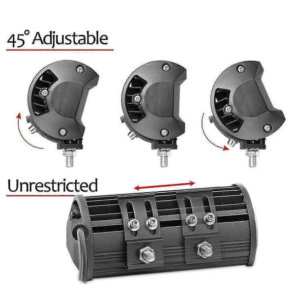 Universal LED-ljusrampfäste Klämma Lampstativ Passar ATV SUV Lastbil