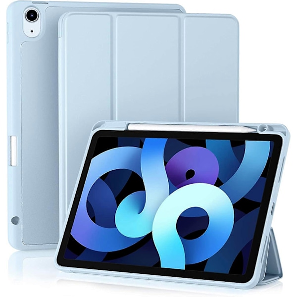Kotelo yhteensopiva iPad Air 4. sukupolven kanssa 2020 10,9 tuuman [Kynänpidike/2. kynän lataus] [Automaattinen lepotila/herätys], Kolminkertainen telakka Smart Case Compa
