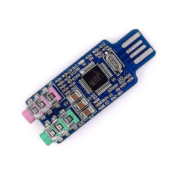 2 stk. Cm108 Usb Lydkort Modul Gratis Driver Til Bærbar Computer Eksternt Lydkort Med 3.5