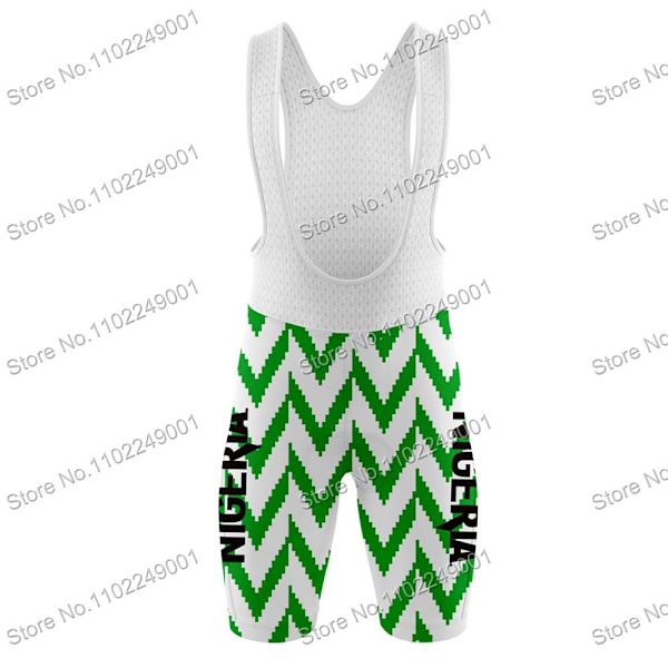 Cykelkläder för Sommar, Nigeria, Kortärmad Jersey Set för Män, Landsvägscykeltröja, Cykelbibshorts, MTB Sportkläder 2 3XL