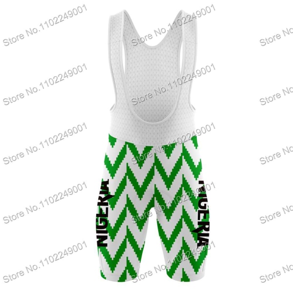 Nigeria Cykeltøj Sommer Cykling Kortærmede Jersey Sæt Herre Road Bike Shirt Dragt Cykel Bib Shorts MTB Sportswear 2 S