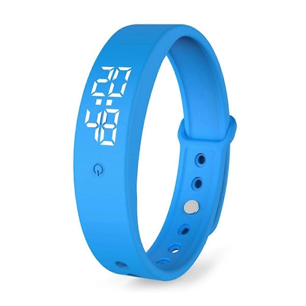 LED Digitalt Smart Armband Vattentätt Smart Klocka Smart Armband med Kroppstemperaturmätare, Vibra
