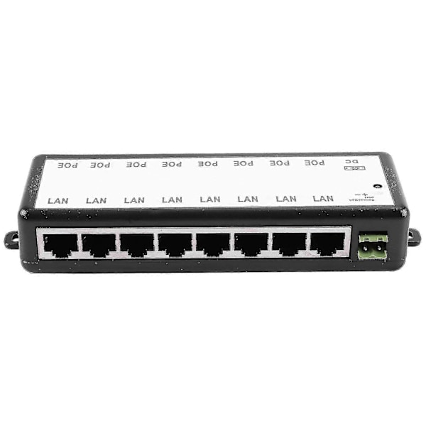 8 Porte Poe Injektor Poe Splitter Til Cctv Netværk Poe Kamera Power Over Ethernet Ieee802.3af