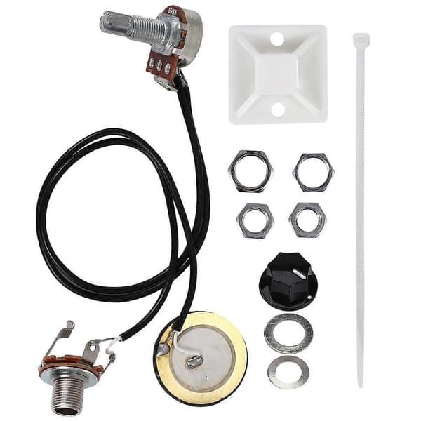27MM Gitarr Pickup Piezo givare Förkopplad Förstärkare Med 6.35MM Utgång Jack för Akustisk Gitarr U