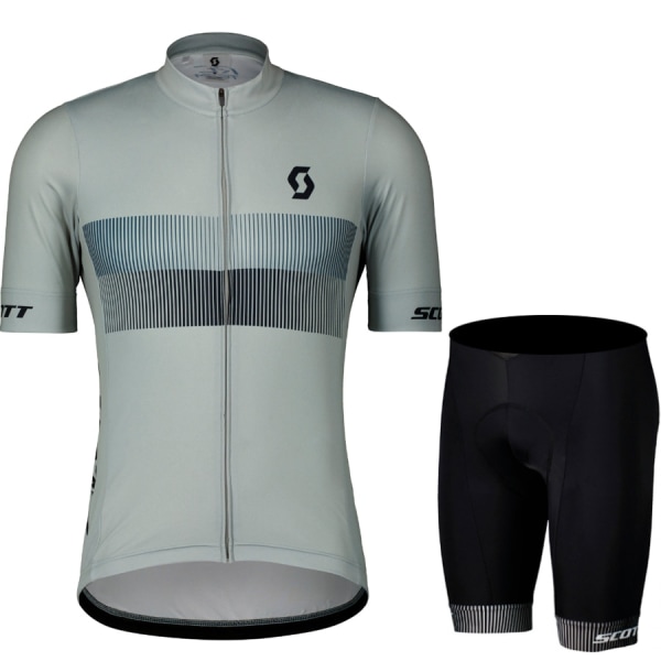 Scott Cykeluniform til mænd Mand Sommertrøjebukser Sportstøj Komplet tøj Herresæt Jakke Mtb Gel Bluse Shorts Purple Asian size - XS