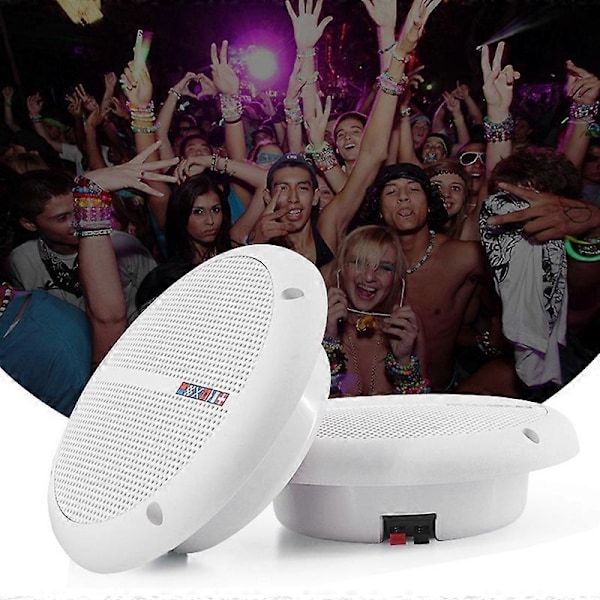 2X 60W Vattentät Takmonterad Högtalare System 3D Stereo Infälld Hemmabio Högtalare Förstärkare