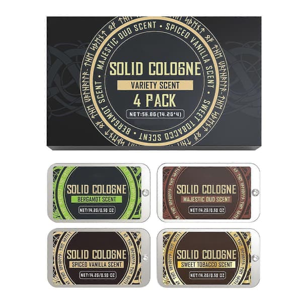 Herrarnas Solid Parfymset - Fräsch Elegant Långvarig Naturlig Doft, Bärbar Resevänlig Solid Cologne för Dagligt Bruk, Kontor & Utomhus, Icke-Fet A 1PCS