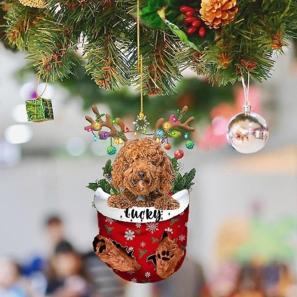 Akita joulukoristeen koiran joulukuusen koristeen hauska ystäville lahja Akita koiranpuun ripustukset koristeeksi lemmikkilahja ikkunalomalle style 2