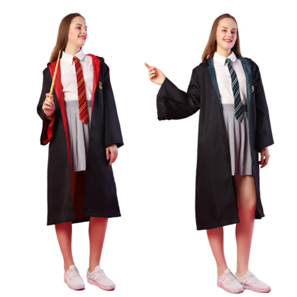 Halloween Harry Potter magisk kappe perifer cos kostyme ytelse kostyme sett Hufflepuff 125cm