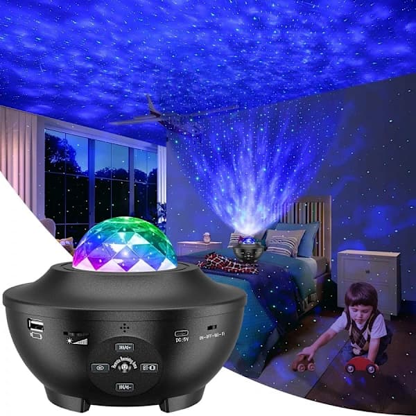 Galaxy Natlampe / Rumlampe Stjerneprojektor med Bluetooth Højttaler