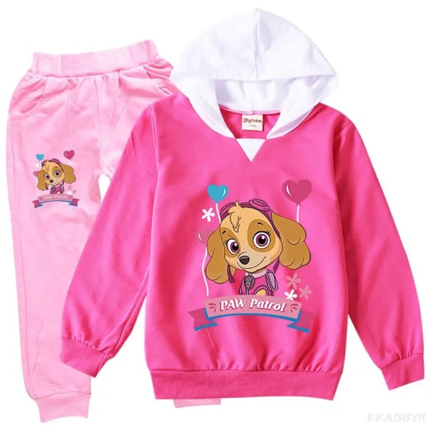 PAW PATROL Barnkläder Tecknade Flickkläder Set Vår Höst Kläder Kostym Toppar och byxor Baby Girl Höst Outfits style 11 150