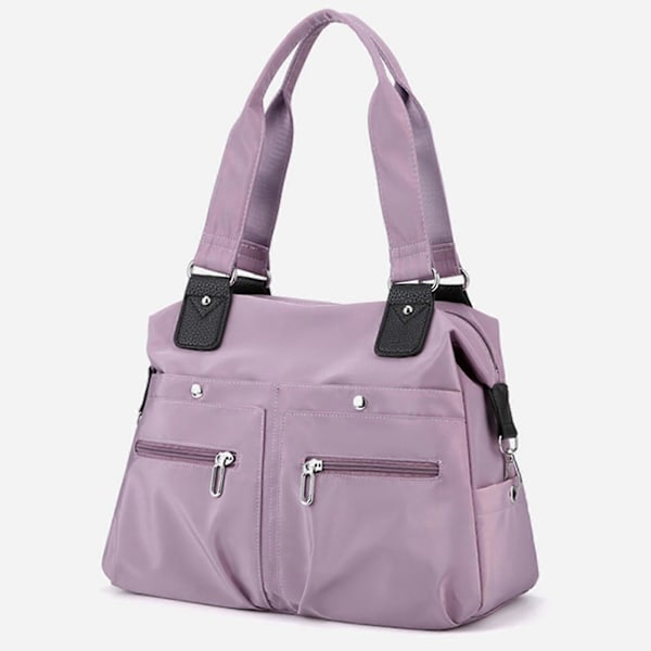 Canvas Tote Bag Vattentät Nylon Multi Ficka Axelväskor Laptop Arbetsväska