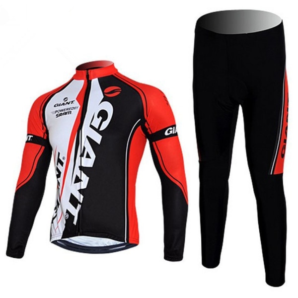 2023 GIANT Cykeltröja Set Höst Långärmad Ropa Ciclismo Cykelkläder för män Cykelkläder MTB Road Bike Suit Maillot Beige S