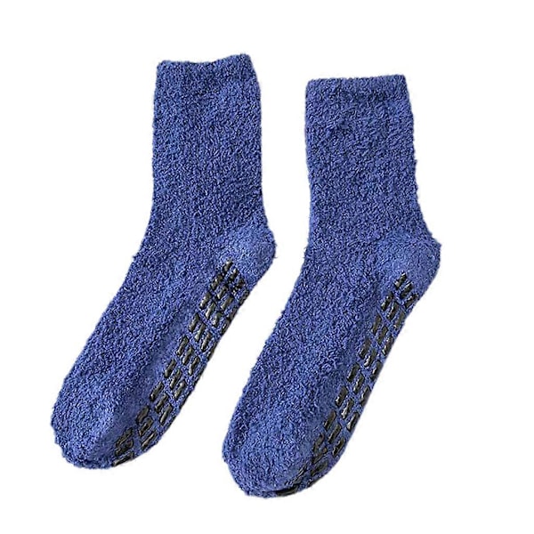 Unisex Vinter Fuzzy Sutsko Sokker Ensfarvet Skridsikker Grib Varmt Gulv Strømpevare