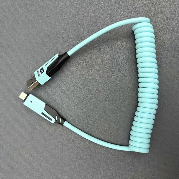 65W kabel superrask lading 4-i-1 sinklegering USB-C for iPhone 17Pro USB Type C-kabel for Xiaomi Samsung PD 1,5M datakabel blue packaged