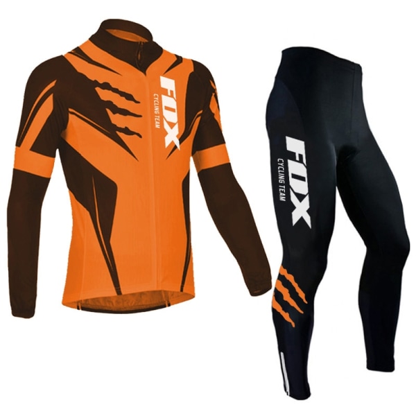 Fox Cycling Team Herrcykeltröja Långärmad MTB Cykel Outfit equipacion ciclismo hombre Cykelkläder Racing Cykelkläder 10 XS