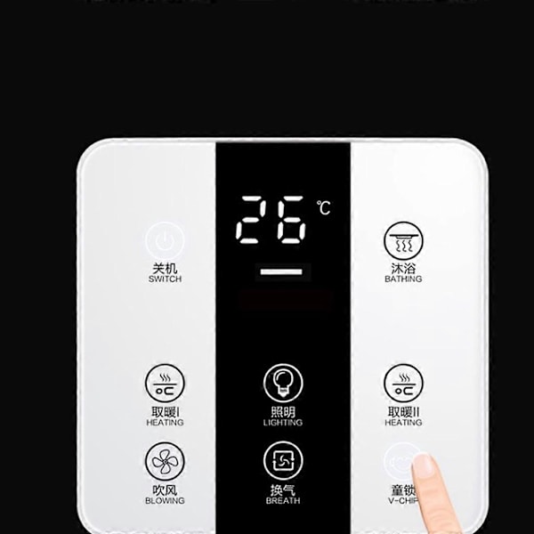Älykäs kosketusnäyttö Yuba Switch 8 Gang Kylpyhuone Vedenpitävä Pölytiivis Paneeli