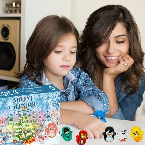 Tumble Toy Advent Calendar 2023 Joulun lasten lelut Paras lahja lapsille Joulu Joulukuu juhliin Uudenvuoden lelu