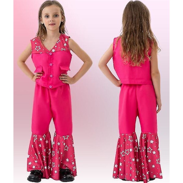 Halloween rosa ytelseskostyme til jente XL