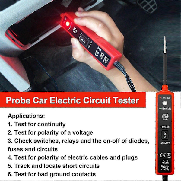 Em285 6-24V Jännitetesteri auton sähköpiireille, autotyökalu