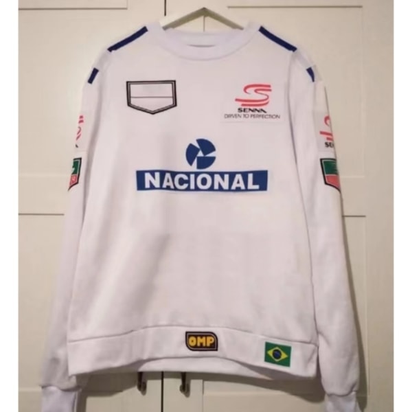 F1 Driver Ayrton Senna Championship Jersey Racing Suit Replica Rund Neck Sweatshirt 2023 F1 Alonso Formula One Retro Sweater 3 XS