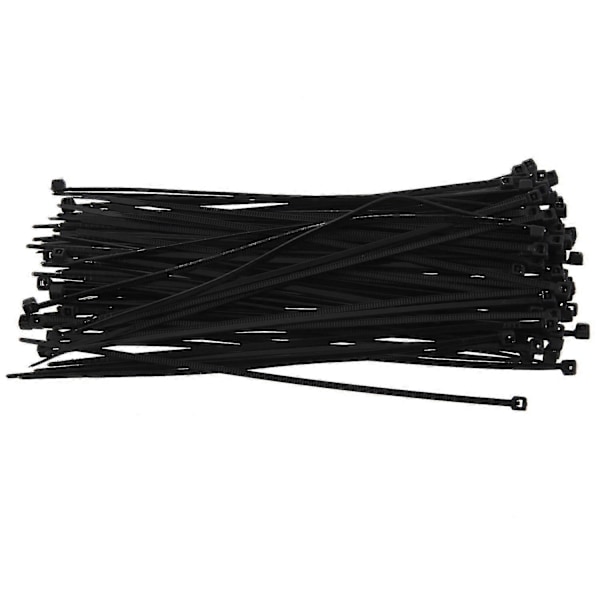 Kabelbindere / strips Farve: Sort Størrelse: 140 mm x 2,5 mm 100 stk. (haoyi)