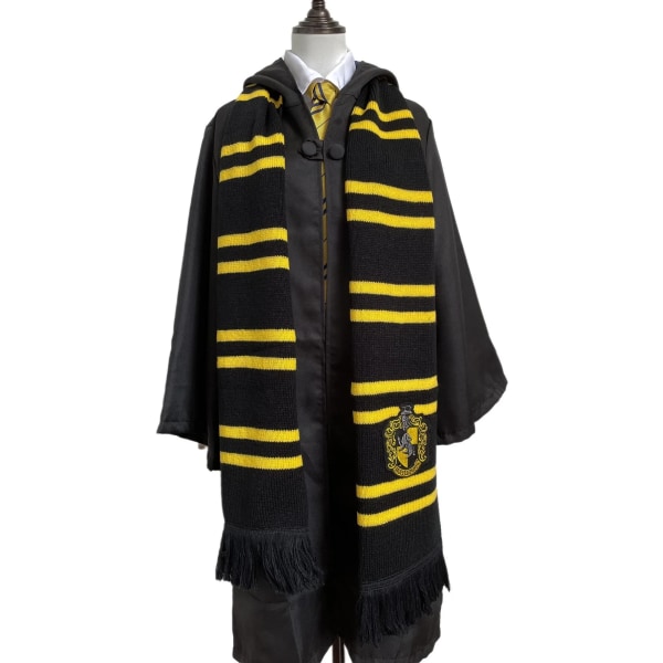 NYTT Harryy Potter skjerf Varmt tykt Slytherin Galtvort College-emblem Ravenclaw Hermione Gryffindor Dusk Skjerf Tilbehør Gaver Black
