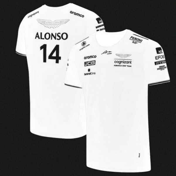 2023 Aston Martin F1 Collection Alonso #14 T-shirt white S