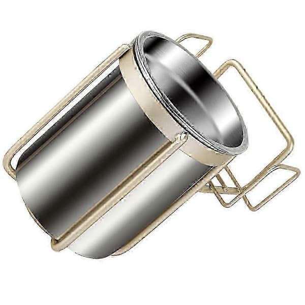Rostfri Väggmonterad Askbehållare Silver Askkopp med Lock 11,5X10CM