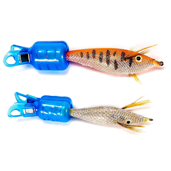 10 stk. Blæksprutte Squid Fiske Lokkemad Reje Jig Krog Beskyttere Pesca Beskyttelseshætter Størrelser Agn Værktøj Cov