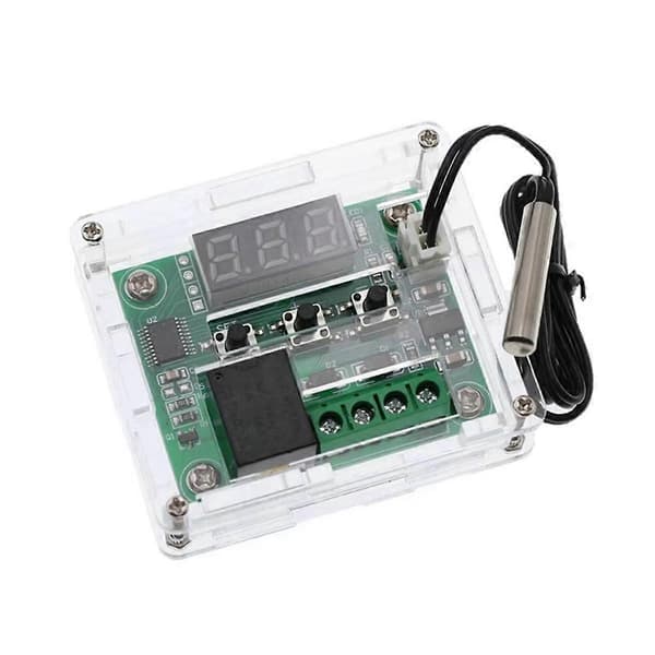W1209 Digital Termostat Kontrollkort RØD Digital DC 12V, -50 til 100, Vanntett Sensor Bryter Pl