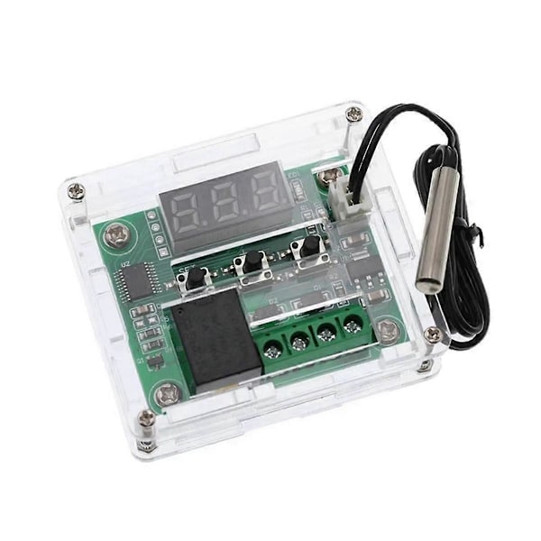 W1209 Digital Termostat Kontrollkort RÖD Digital DC 12V, -50 till 100, Vattentät Sensor Switch Pl