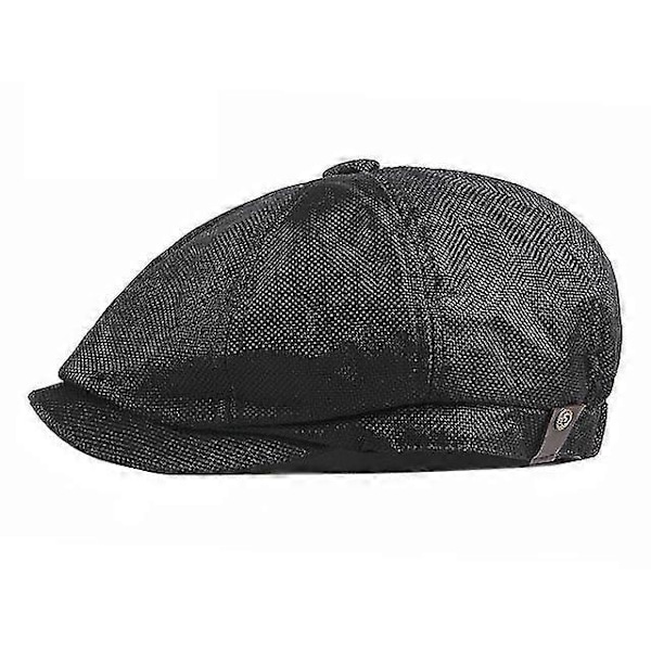 Vintage Herre Beret Newsboy Hatter Klassiske Western Newsboy Caps Bomullsblanding Beret Hatt Flat Skygge Justerbar Herre Vår Bereter Caps