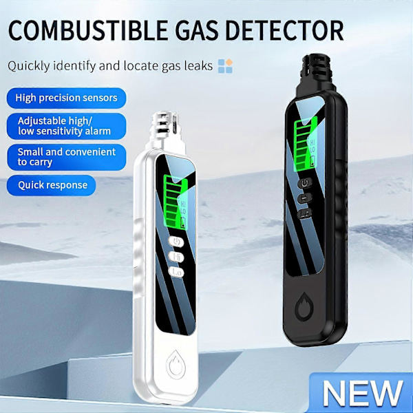 Nya modeller 1 st Bärbar Detektor för Brännbara Gaser, Larm för Skadliga Gasläckor