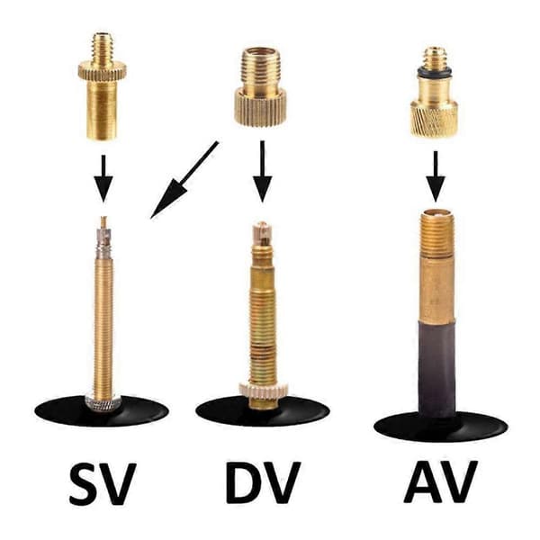 4 st Cykelventiladapter Cykelventil Grenrör Ventiladapter Sv Av Dv Cykelpump Inflator Passar