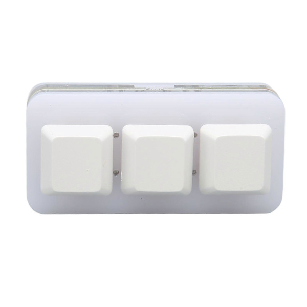 USB 3 Key Mini Keypad RGB LED-bakgrundsbelysning Stöder Hot Swap OSU HID Makroprogrammering Tangentbord för Windows för OS X för Linux Vit