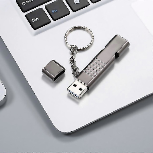 32gb USB3.0 U-levy Pilli USB-muistitikku 2-in-1 Design Kannettava U-levy Sinkkiseosmateriaali Vankka ja kestävä Plug and Play Harmaa 32gb