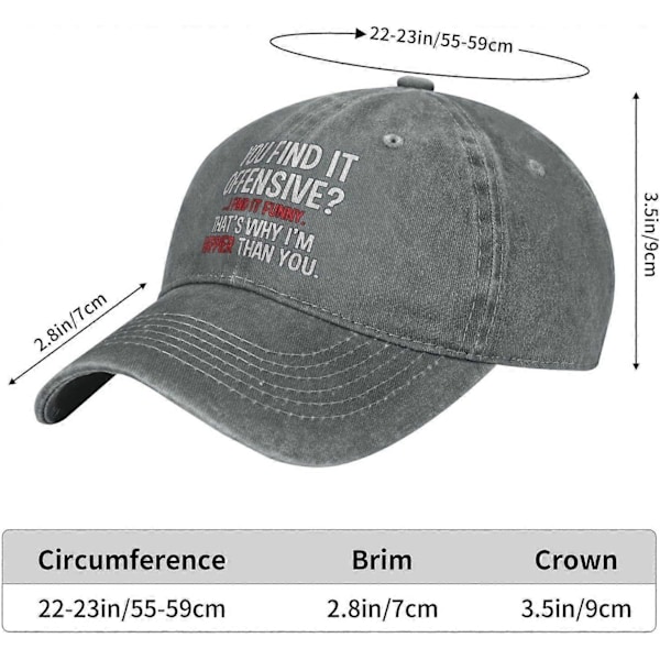Du Finder Det Stødende Unisex Cowboy Hat Baseball Caps Justerbar Sports Golf Denim Casquette Cap Style 935