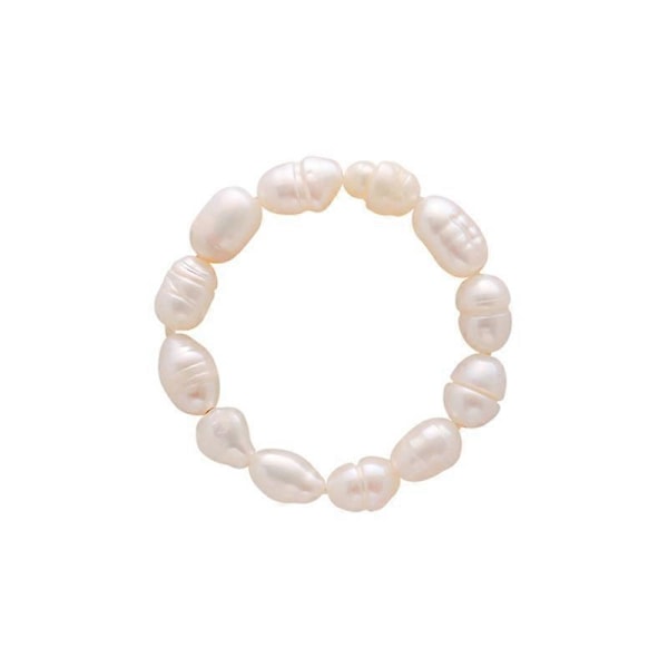 Retro Design Ring Søt Ring Perle Elastisk Estetisk Ringer Stablebar Preppy
