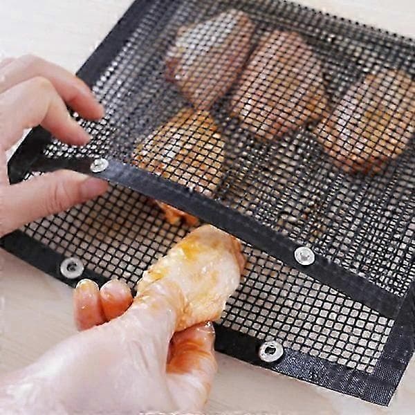 2-pakning Grillpose / Mesh-poser for grilling - Ulike størrelser Svart