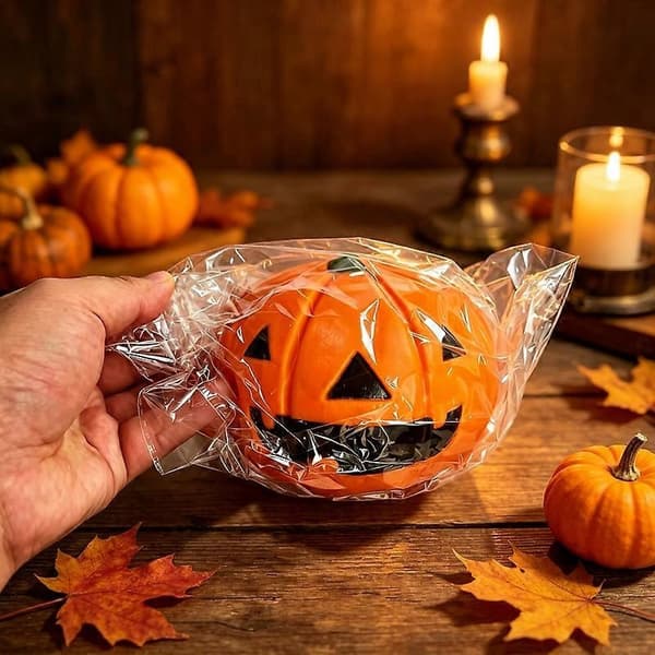 Halloween Langsom Rebound Squishy Stresslegetøj, Sød Græskarspøgelse, Blødt Formbart Materiale, Skrivebordspynt og Børns Slik eller Ballade Gave D-11cm